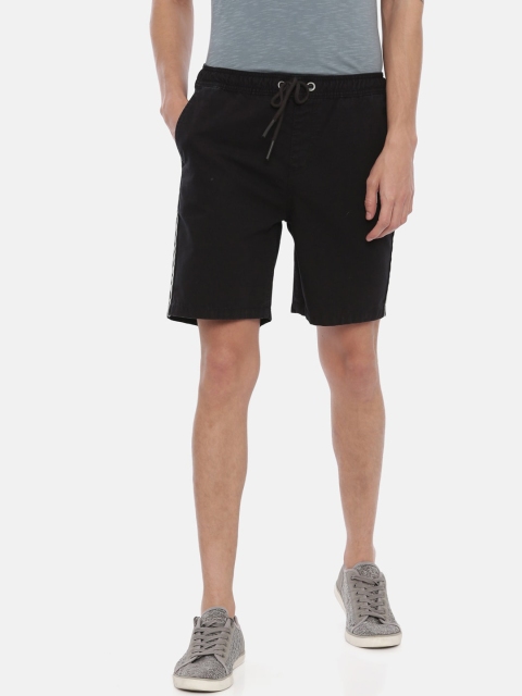 

Breakbounce Men Black Solid Slim Fit Chino Shorts