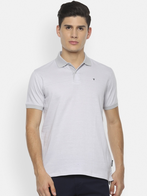 

Van Heusen Sport Men Grey Solid Polo Collar Pure Cotton T-shirt