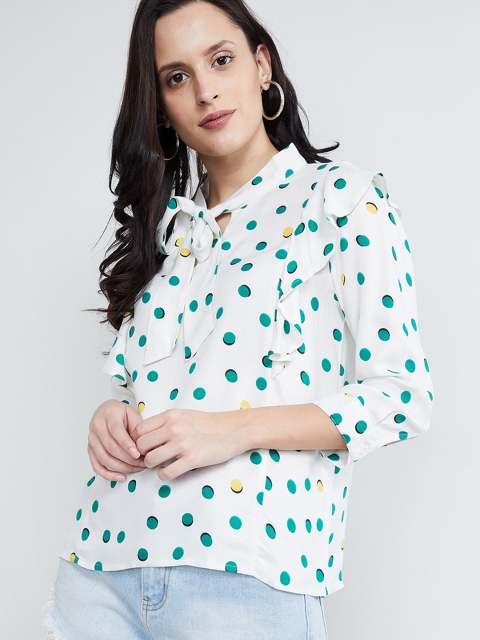 

max Women White Printed Top