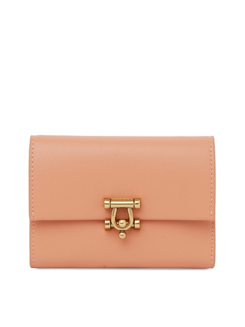 

CHARLES & KEITH Women Peach-Coloured Solid Envelope