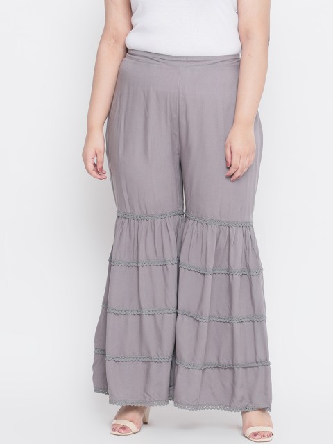 

Amydus Women Grey Regular Fit Solid Parallel Trousers