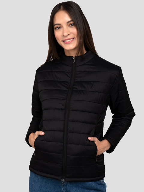 

Bewakoof Women Black Solid Puffer Jacket
