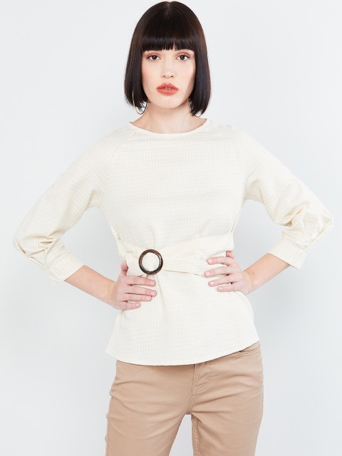 

max Women Off-White Solid Top