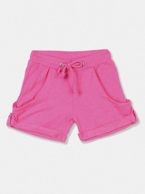 

Cherokee Girls Pink Solid Regular Fit Hot Pants