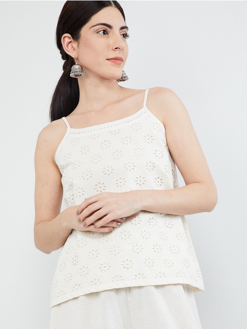 

max Women Off-White Embroidered Top