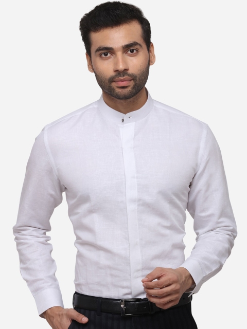 

JB STUDIO Men White Slim Fit Solid Formal Shirt