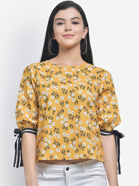 

Texco Women Yellow Printed Top