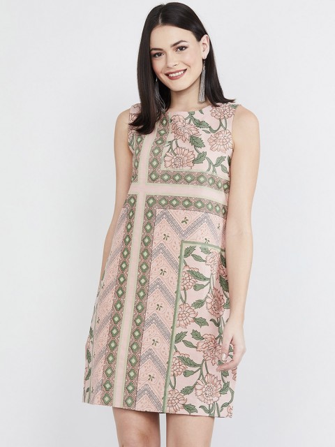 

max Women Pink Printed Sheath Dress