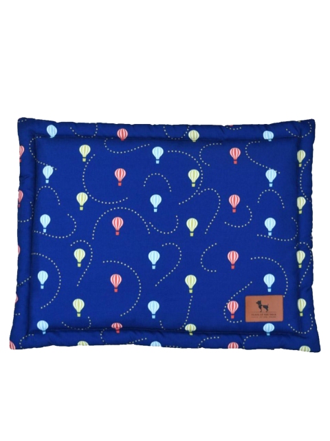 

Heads Up For Tails Blue & Yellow Parachute Print Chew Resistant Dog Pet Mat