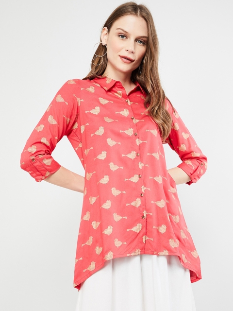 max Coral Pink Printed Tunic