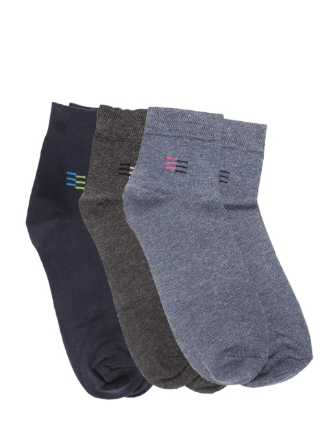 

Dollar Men Pack Of 3 Assorted Ankle-Length Socks