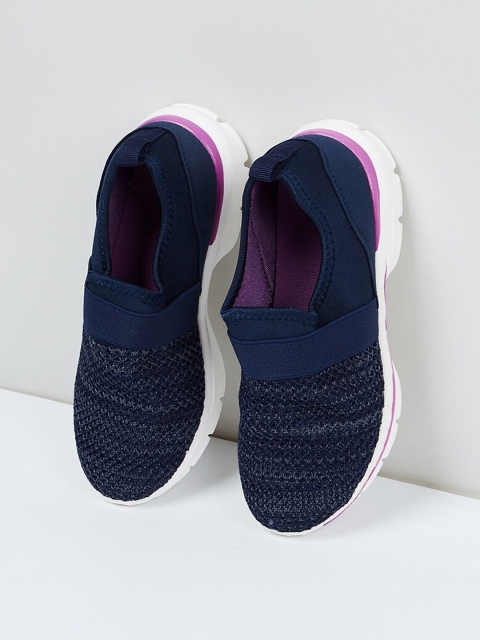 

max Girls Navy Blue Slip-On Sneakers