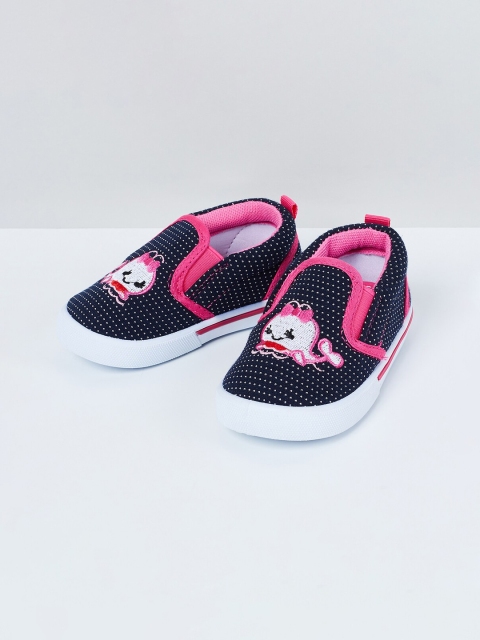

max Girls Navy Blue Slip-On Sneakers