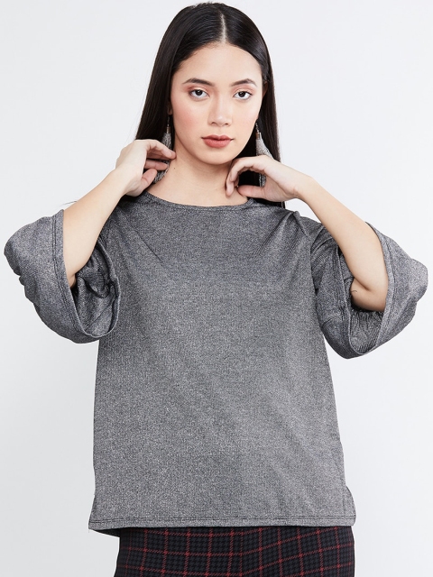 

max Women Grey Solid Top