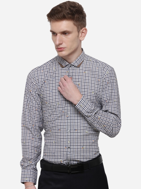 

JB STUDIO Men Multicoloured Slim Fit Checked Formal Shirt, Multi