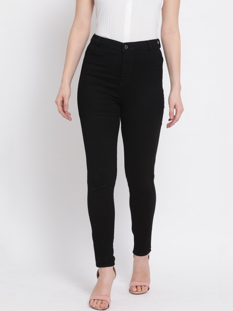 

Code 61 Women Black Skinny Fit High-Rise Clean Look Stretchable Jeans