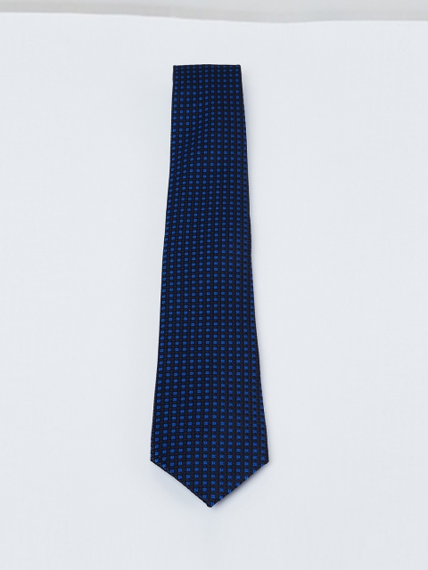 max Blue Checked Broad Tie