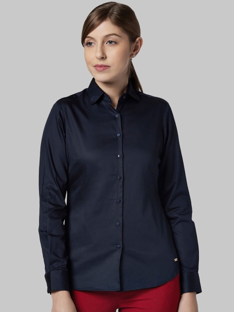 

Park Avenue Woman Blue Regular Fit Solid Formal Shirt