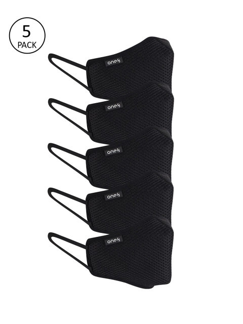 

one8 Select BY VIRAT KOHLI Unisex 4Ply 4Pcs Protective Outdoor Face Masks, Black