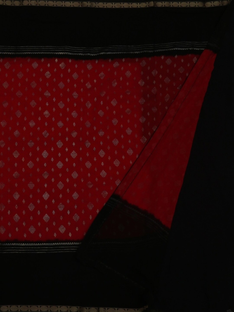 

Pothys Red & Black Poly Georgette Printed Saree