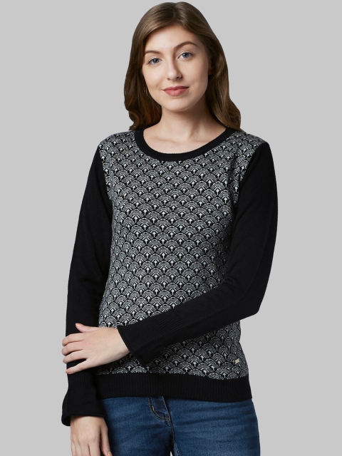 

Park Avenue Woman Black Solid Pullover Sweater