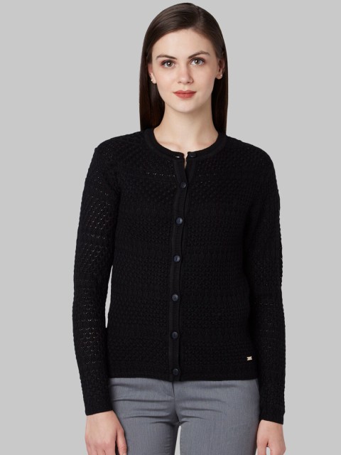 

Park Avenue Woman Women Black Solid Cardigan Sweater