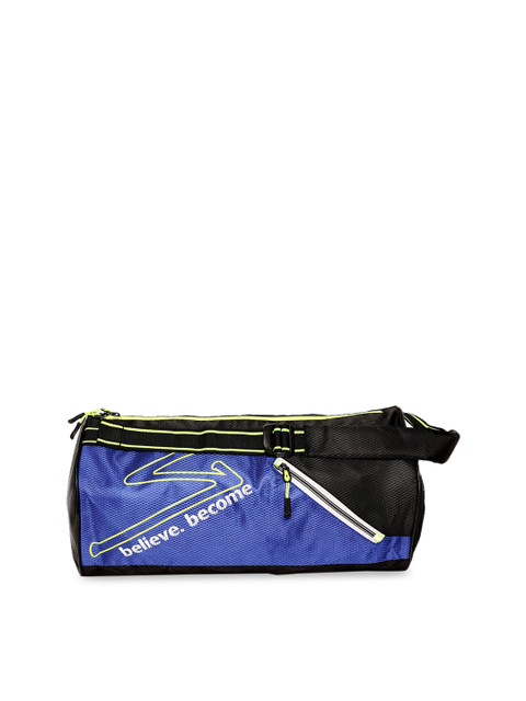 

SG Unisex Black & Blue Colourblocked Gym Duffel Bag