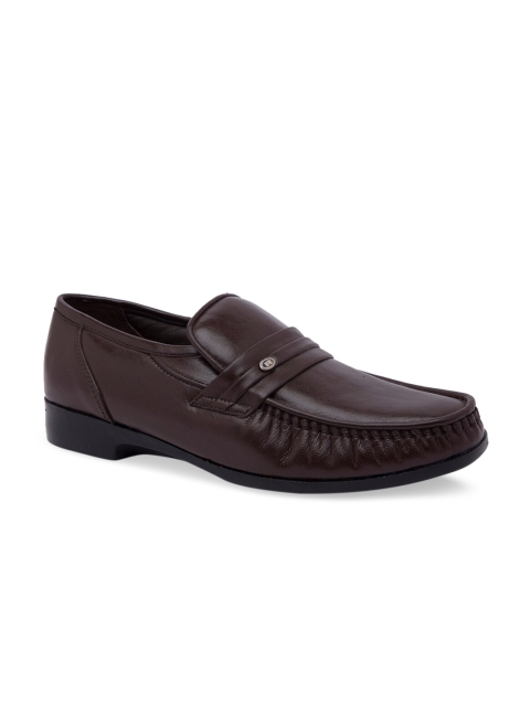 

Regal Men Brown Solid Leather Formal Loafers