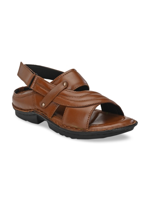 

Eego Italy Men Tan Brown Leather Sandals