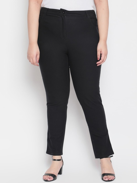 

Amydus Women Black Regular Fit Solid Regular Trousers