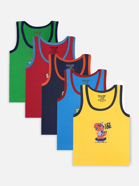 

Miss & Chief Infant Boys Pack Of 5 Printed Basic Innerwear Vests MNC-VST-107-5, Multi