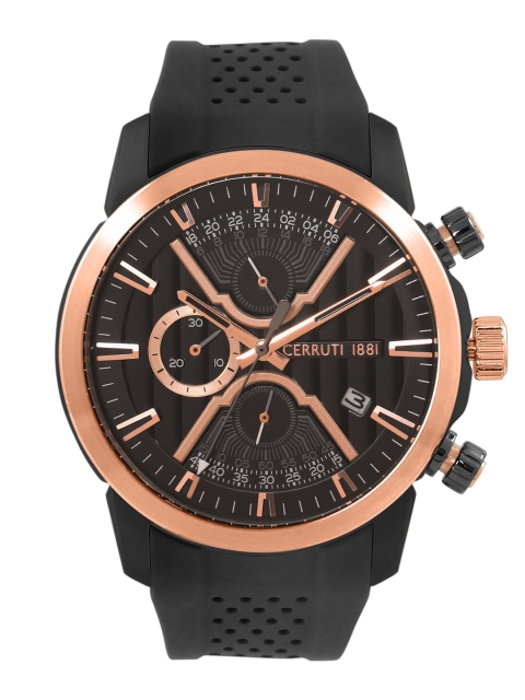 

Cerruti 1881 Men Black & Gold-Toned Analogue Watch