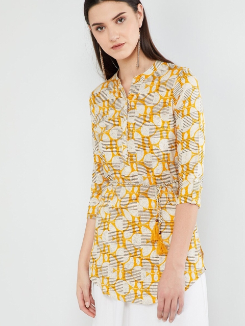 

max Yellow Printed Tunic