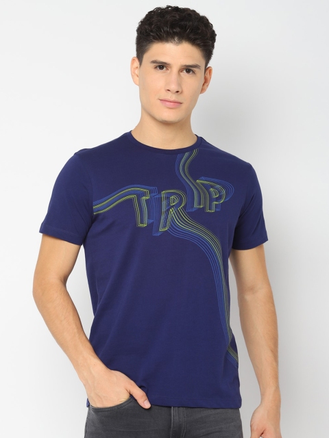 

Allen Solly Sport Men Blue Printed Round Neck T-shirt