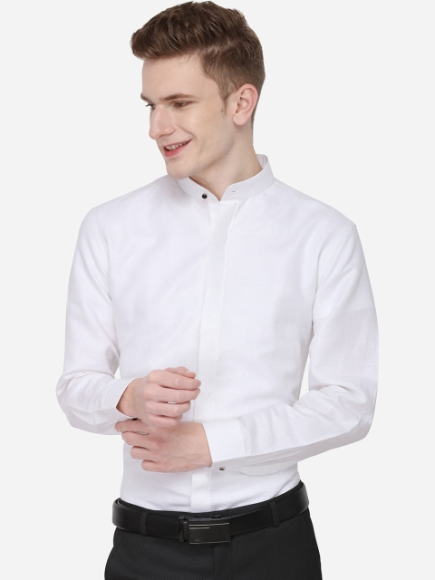 

JB STUDIO Men White Slim Fit Solid Formal Shirt