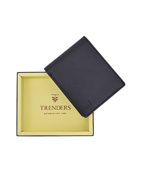 

TRENDERS Men Black Solid Two Fold Wallet