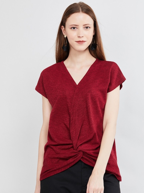 

max Women Red Solid Top