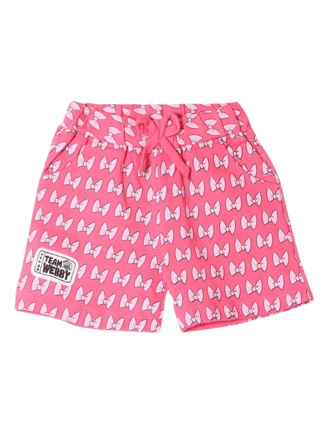 

Colt Infant Girls Pink & Black Printed Regular Fit Regular Shorts
