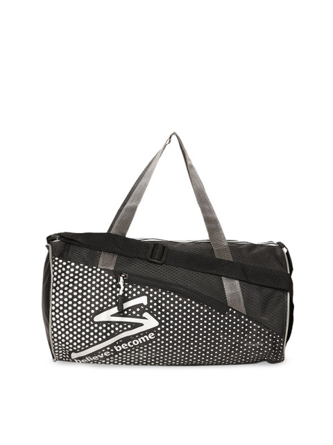 

SG Unisex Black & White Printed Gym Duffel Bag