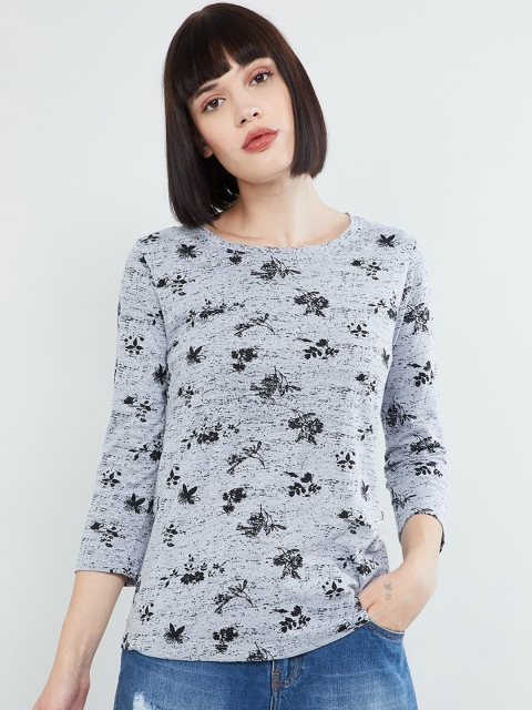 

max Women Grey Printed Top