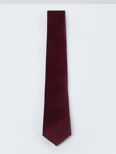 

max Maroon Solid Broad Tie