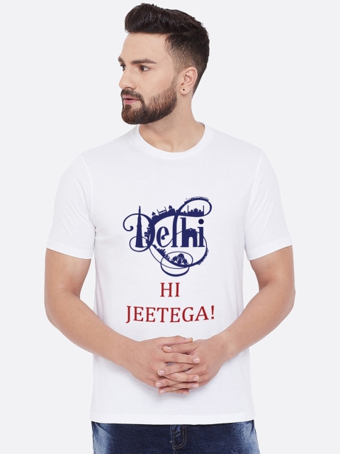

wesquare Men White IPL Printed Round Neck T-shirt