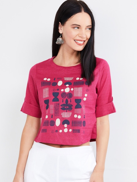 

max Women Fuchsia Printed Top