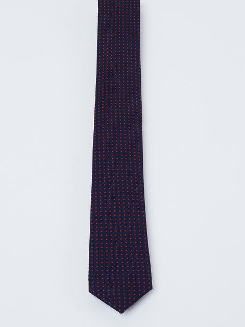 

max Blue Woven Design Skinny Tie