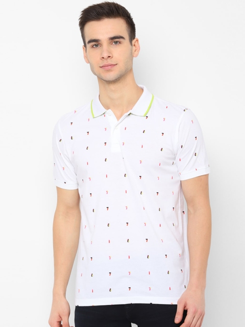 

Allen Solly Sport Men White Printed Polo Collar T-shirt