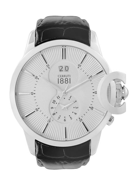 

Cerruti 1881 Men Silver-Toned Analogue Watch CRA075SN04BK