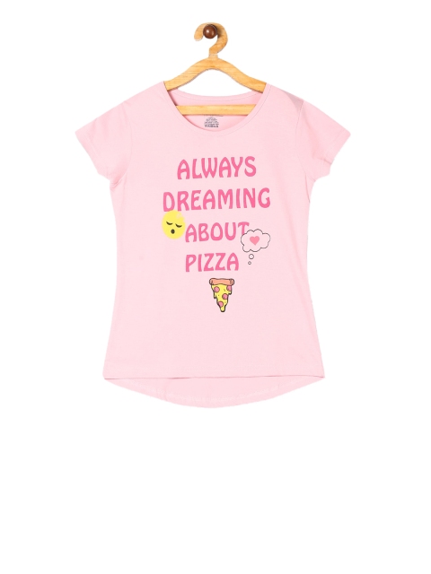 

Cherokee Girls Pink Printed Round Neck T-shirt