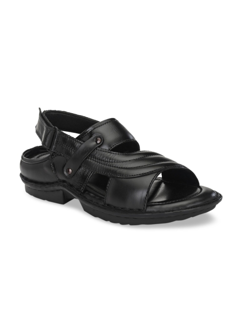 

Eego Italy Men Black Leather Comfort Sandals