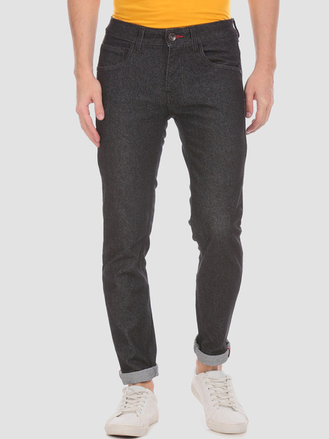 

Newport Men Black Slim Fit Mid-Rise Clean Look Stretchable Jeans