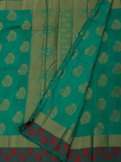 

Pothys Green & Gold-Coloured Jute Silk Woven Design Saree